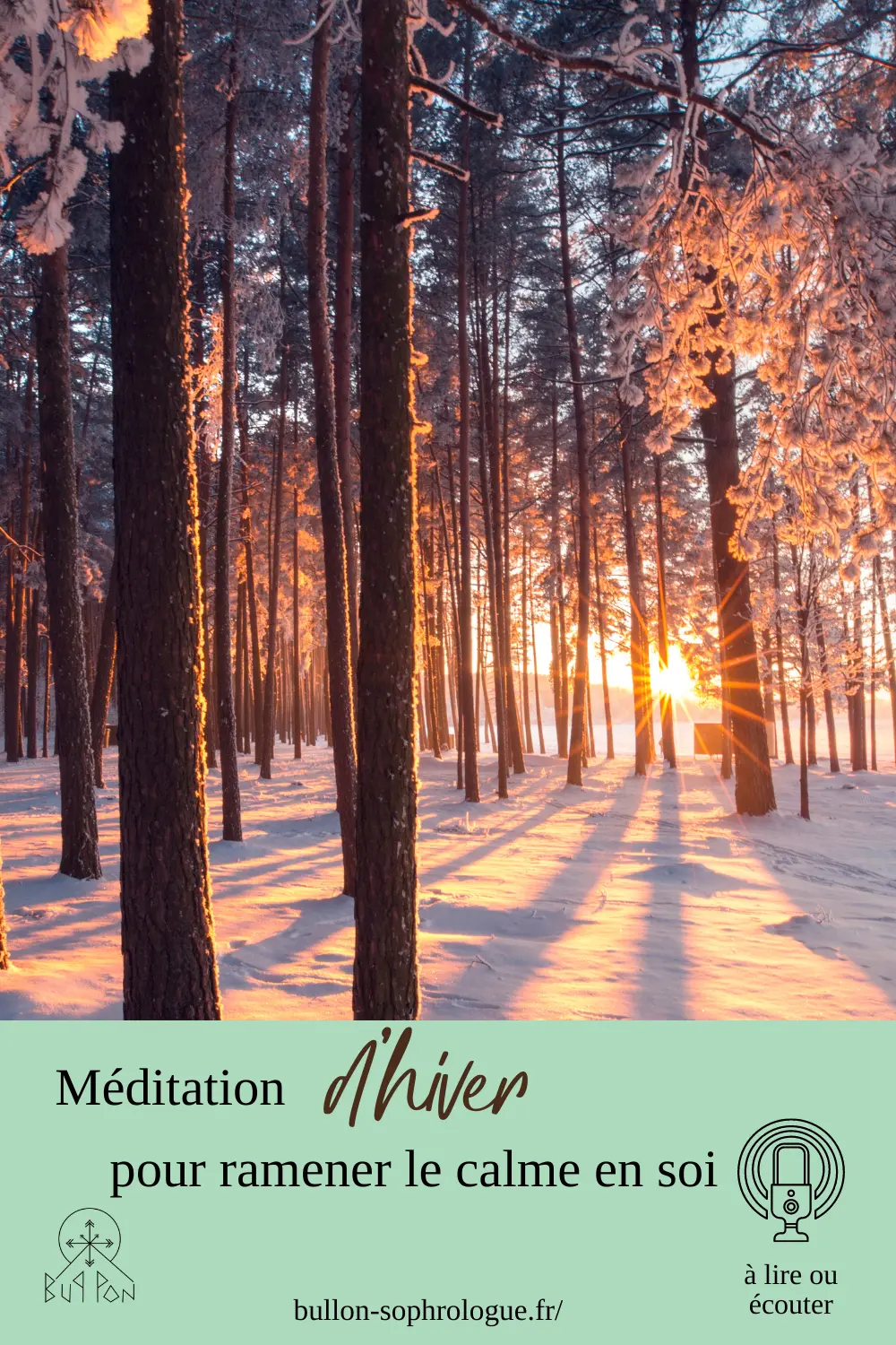 Méditation d'hiver pour ramener le calme en soi, par le podcast Le zèbre qui bulle